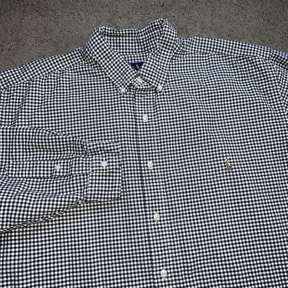 Polo Ralph Lauren Men 3XLT Tall Gingham Check Button Down Fresh Pony Long Sleeve